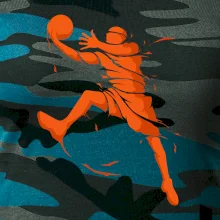 Basketball player splash