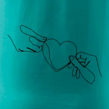 Dve ruky a srdce jedným ťahom Dve ruky a srdce jedným ťahom