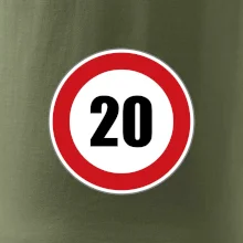 Dopravná značka - obmedzenie rýchlosti 20