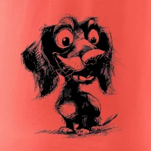 Čiernobiela karikatúra jazvečík