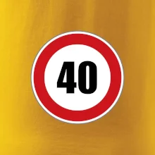 Dopravná značka - obmedzenie rýchlosti 40 Dopravná značka - obmedzenie rýchlosti 40