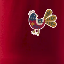 Folklór na prsníku sliepky