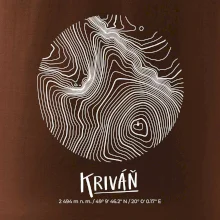 Kriváň - vrstevnice v kruhu