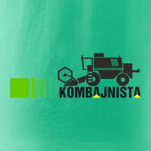 Kombajnista zelená a žltá Kombajnista zelená a žltá