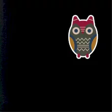 Folklór na prsníku sova