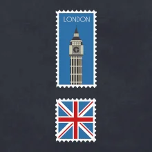 Londýn známka farebná