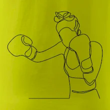 Žena boxerka jedným ťahom Žena boxerka jedným ťahom