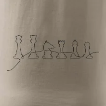 Šachové figúrky v rade - obrys