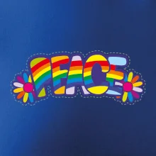 Peace nápis dúhový