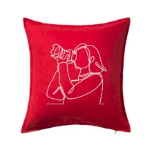 Fotografka stojaca jedným ťahom