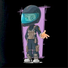 Vesmírny vojak fialový