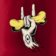 Rocková ruka kosť a oko