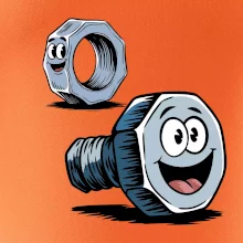 Parové tričko - Skrutka a matka