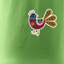 Folklór na prsníku sliepky