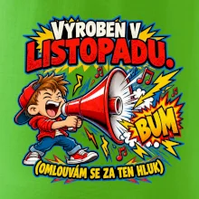 Vyroben v listopadu hlučný kluk s červeným megafonem