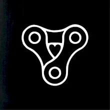 Cyklo srdce reťaz trojuholník