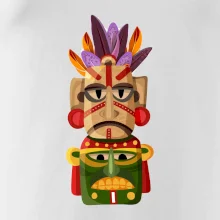 Mayová maska s perím