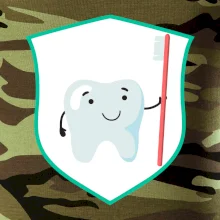 Zúbok na prsníku - zubná kefka