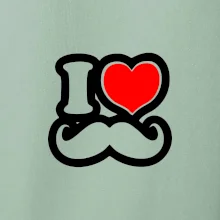 i love mustache - obrys