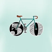 Narodeniny 50 rokov na bicykli