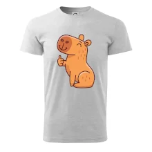 Kapybara s palcom hore