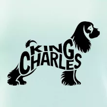 Kavalier king Charles španiel nápis v tele