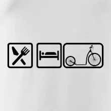 Eat sleep kolobežka veľké a malé koleso