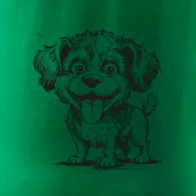 Lagotto romagnolo karikatúra vypláznutý jazyk