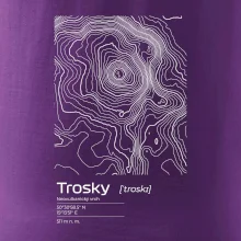 Trosky - vrstevnice v obdĺžniku