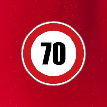 Dopravná značka - obmedzenie rýchlosti 70