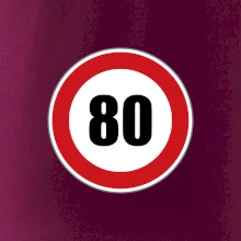 Dopravná značka - obmedzenie rýchlosti 80