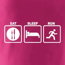 Eat sleep run štvorce