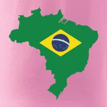 Brazília vlajka v mape