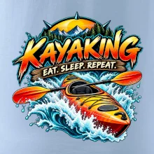 Kajak v divoké vodě eat sleep repeat