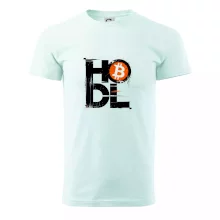 Hodl velký nápis a logo BTC