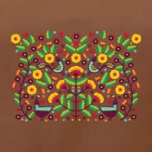 Folklór - farebne kvetiny obdĺžnik