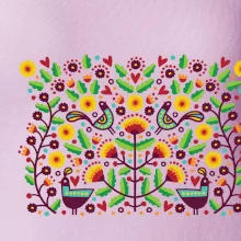 Folklór - farebne kvetiny obdĺžnik