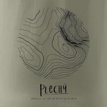 Plechý - vrstevnice v kruhu
