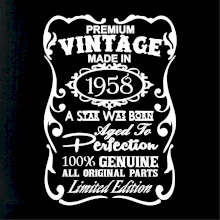 Vintage Etiketa - 1958