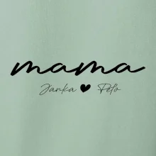 Mama - tričko menami deti písacie