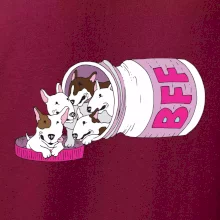 Bullterrier Friends Forever ružové (Pecka design)