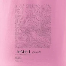 Ještěd - vrstevnice v obdĺžniku