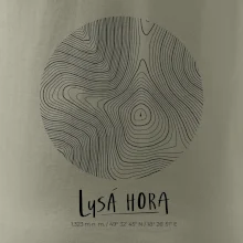 Lysá hora - vrstevnice v kruhu