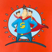 Otec superman - chlapec a chlapec Otec superman - chlapec a chlapec