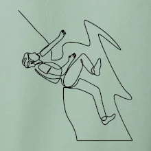 Lezec na skale jedným ťahom