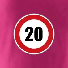 Dopravná značka - obmedzenie rýchlosti 20 Dopravná značka - obmedzenie rýchlosti 20