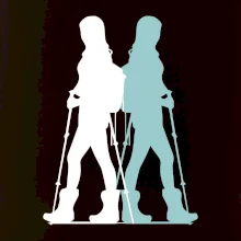 Nordic walking figúry - žena