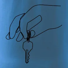 Kľúče a ruka jedným ťahom