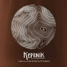 Keprník - vrstevnice v kruhu