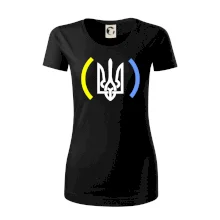 Ukrajina trojzubec s farbami